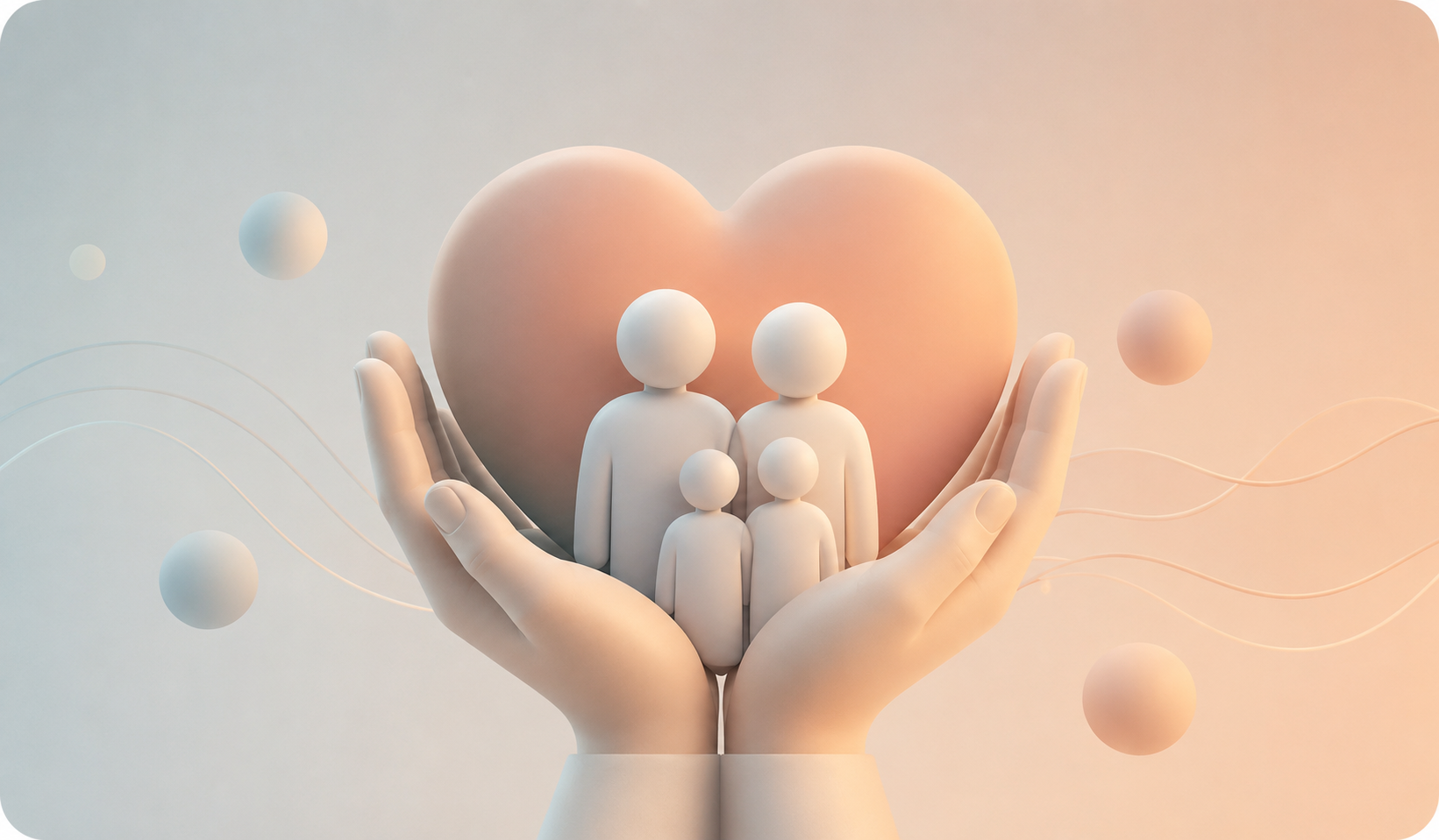 Gentle embrace of family and warmth